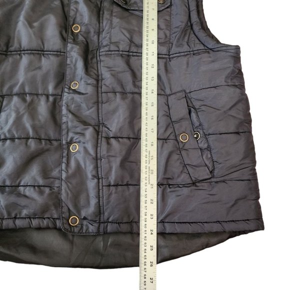 Unionbay Vest Men's Size Large Black Snap Puffer Pockets - Picture 6 of 10